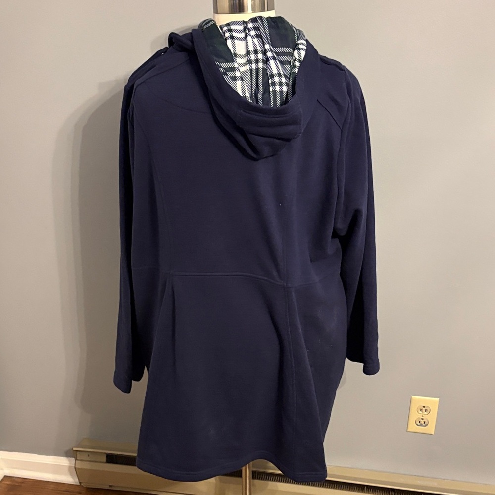 torrid Navy Hooded Toggle Pea Coat - Picture 6 of 9